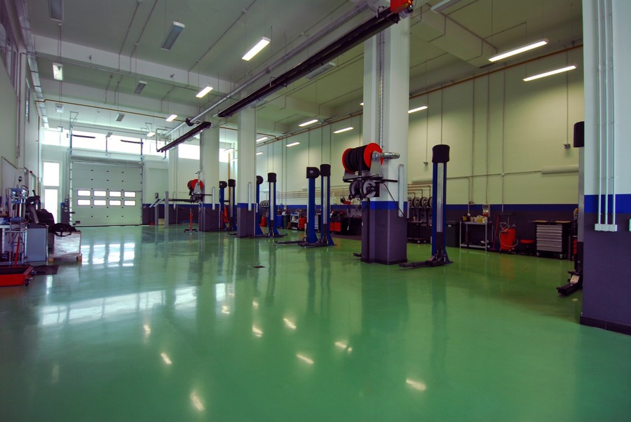 Auto Shop Floor Coating by Industrial Epoxy Floors